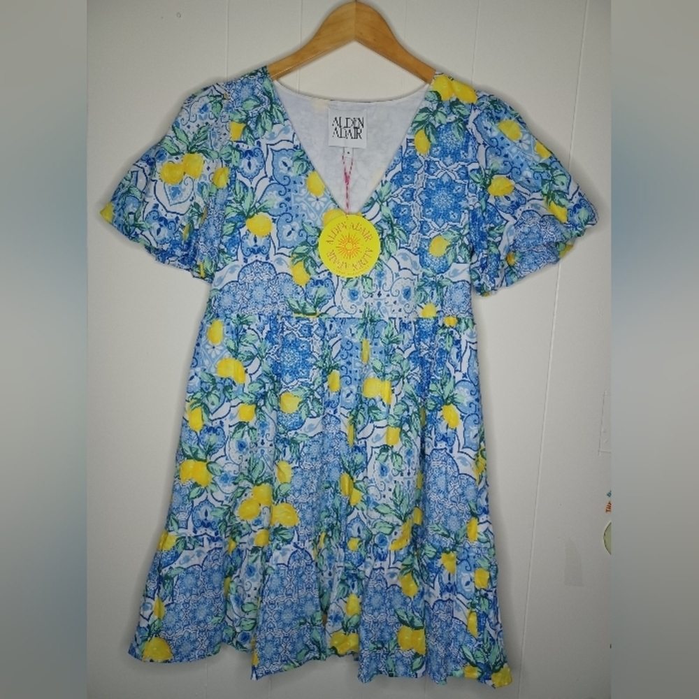 Blue and Yellow Maxi Dress